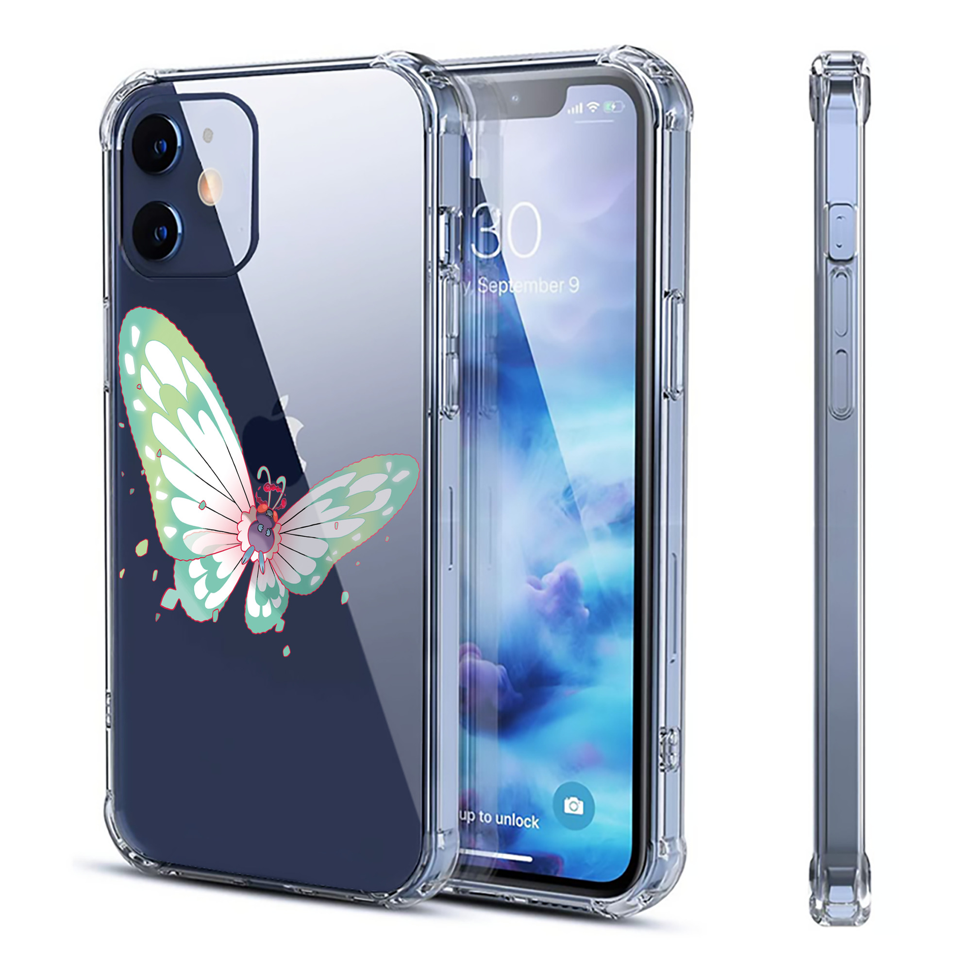 （画像用） ポケットモンスター Pokémon 【iPhone 12シリーズ対応】透明スマホケース（クリアソフトケース）